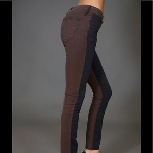 Koral Black Color Block Skinny Brown Jeans